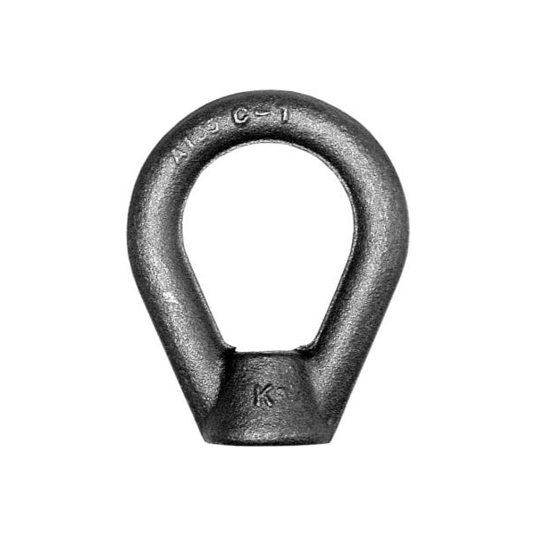 Oval Eye Nut, 5/8"-11 Thread Size, 3/4 in Thread Lg, Steel, Galvanized